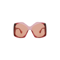 Gucci Oversized Geometric Frame Sunglasses — Red