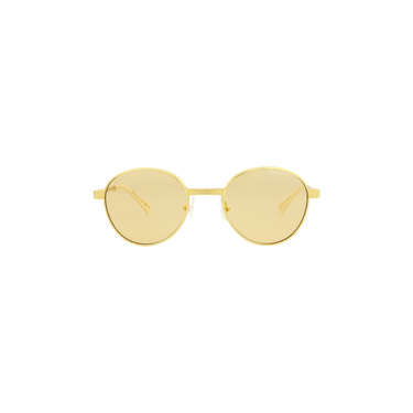 Gucci Round Frame Sunglasses — Yellow