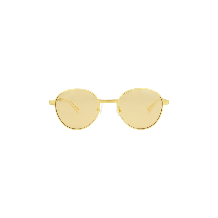 Gucci Round Frame Sunglasses — Yellow