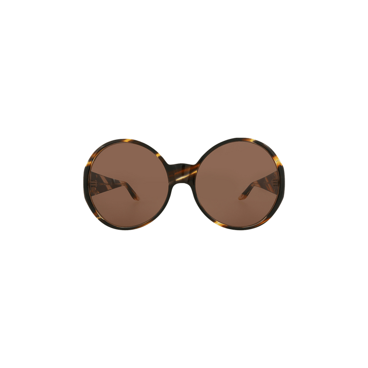 Gucci Round Frame Sunglasses — Brown
