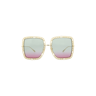 Gucci Oversized Square Frame Sunglasses — Blue