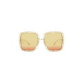 Gucci Oversized Square Frame Sunglasses — Yellow