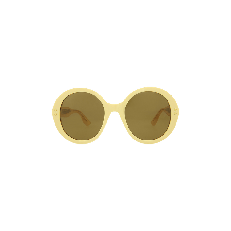 Gucci Oversized Round Sunglasses — Yellow