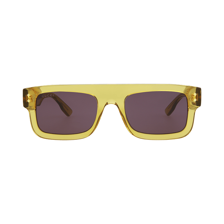 Gucci Square Frame Sunglasses — Yellow