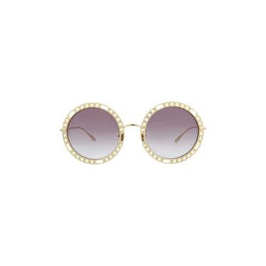 Gucci Round Frame Sunglasses — Purple