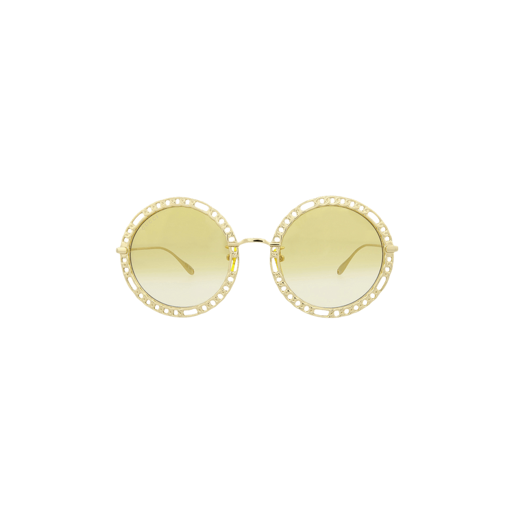 Gucci Round Frame Sunglasses — Yellow