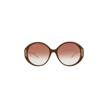 Gucci Round Frame Sunglasses — Red