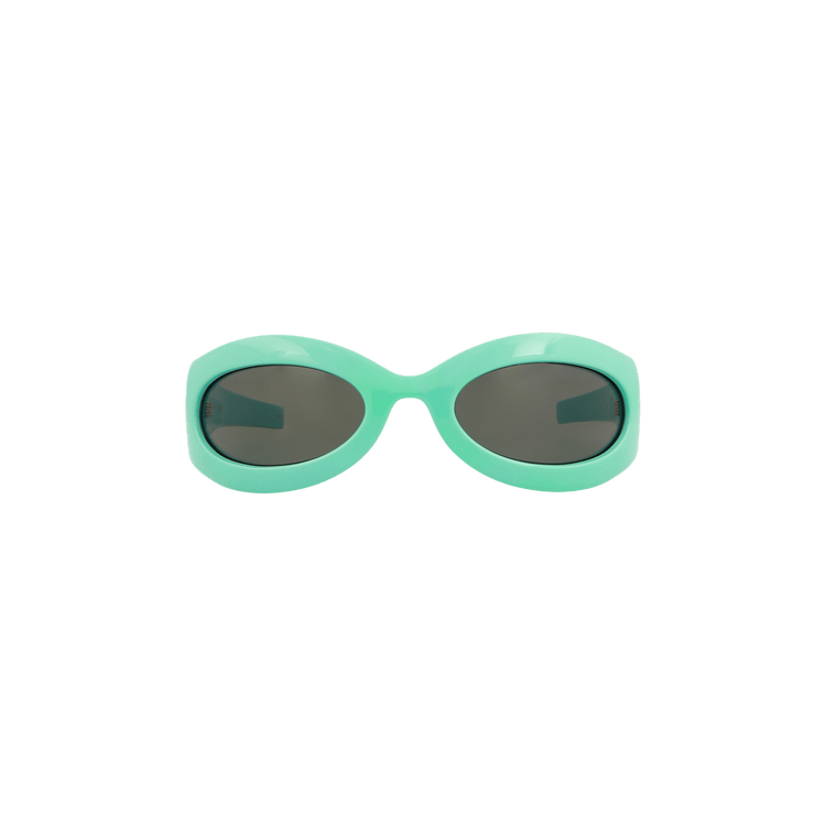 Gucci Oval Frame Sunglasses — Blue