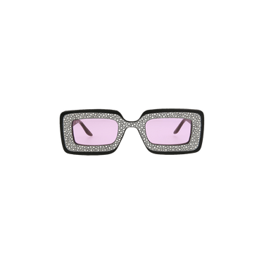 Gucci Rectangular Frame Sunglasses — Black