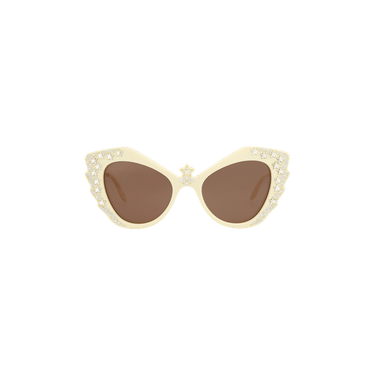 Gucci Cat Eye Sunglasses — Cream