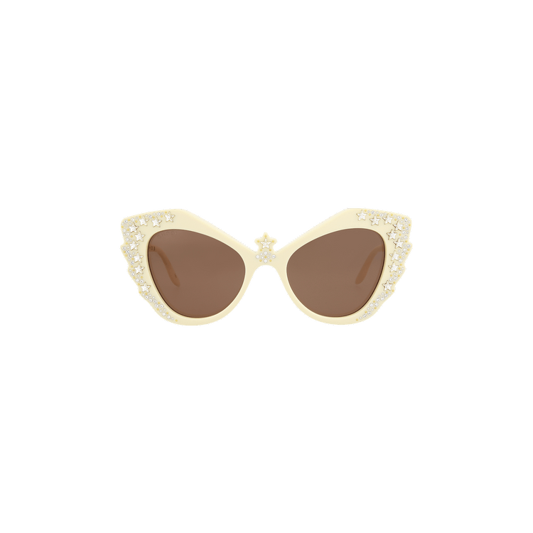 Gucci Cat Eye Sunglasses — Cream