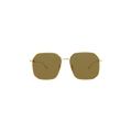 Bottega Veneta Geometric Frame Sunglasses — Brown