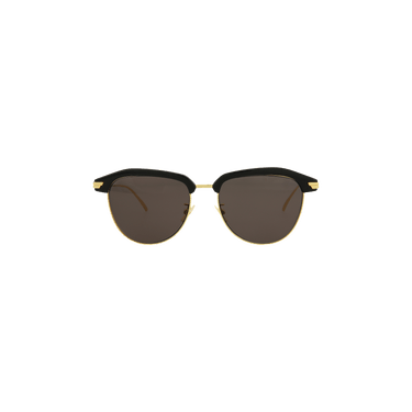 Bottega Veneta Round Frame Sunglasses — Black