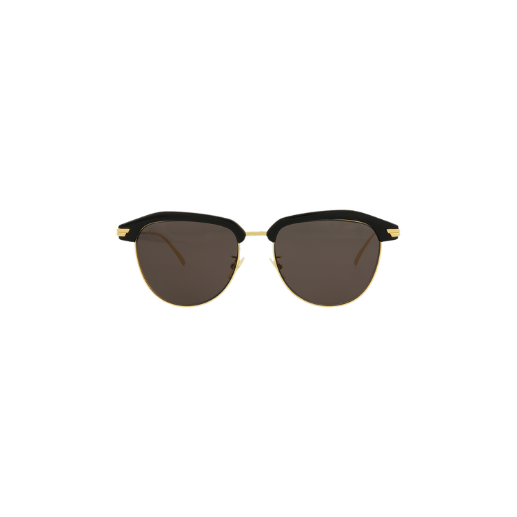 Bottega Veneta Round Frame Sunglasses — Black
