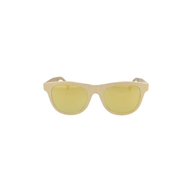 Bottega Veneta Round Frame Sunglasses — Gold