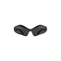 Balenciaga Fennec Oval Sunglasses — Black