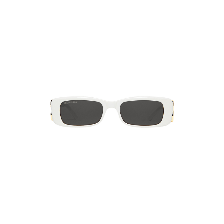 Balenciaga Dynasty Rectangle Sunglasses — White