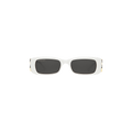 Balenciaga Dynasty Rectangle Sunglasses — White