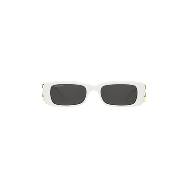 Balenciaga Dynasty Rectangle Sunglasses — White