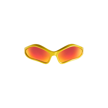 Balenciaga Fennec Oval Sunglasses — Yellow