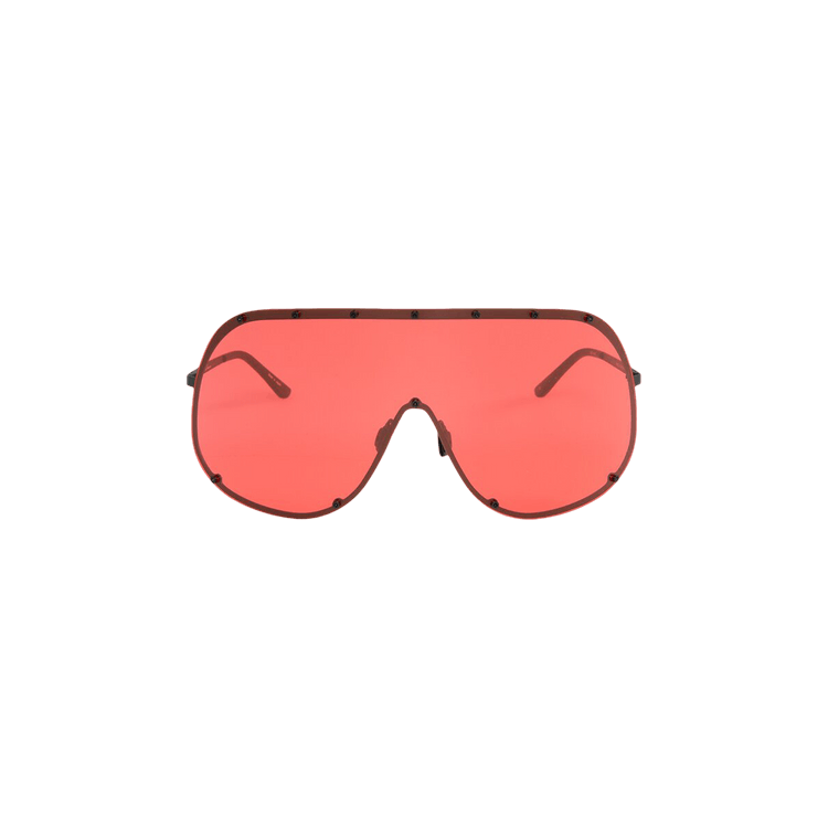 Rick Owens Shield Sunglasses — Red