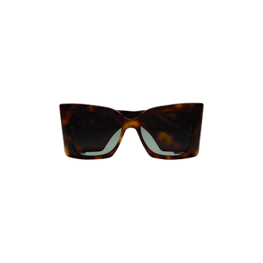 Saint Laurent Oversize Cat Eye Sunglasses — Brown