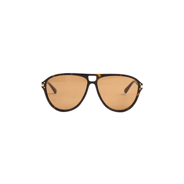 Amiri Aviator Logo Sunglasses — Brown