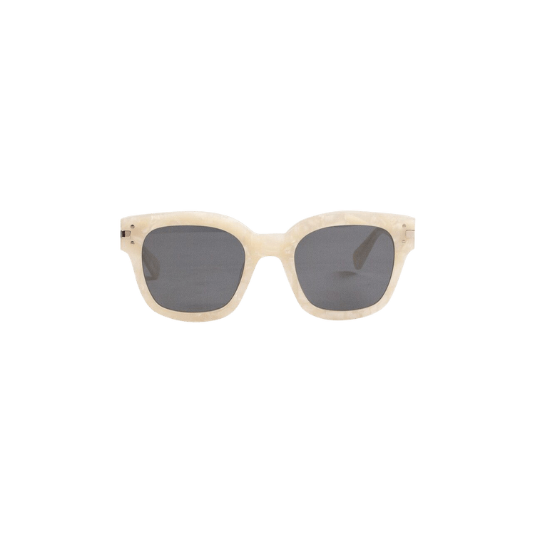 Amiri Aviator Logo Sunglasses — White