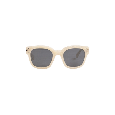 Amiri Aviator Logo Sunglasses — White