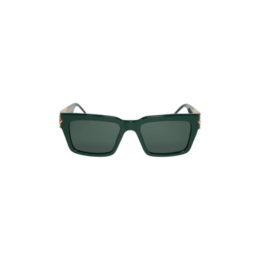 Casablanca Gold Plated Monogram Sunglasses — Green