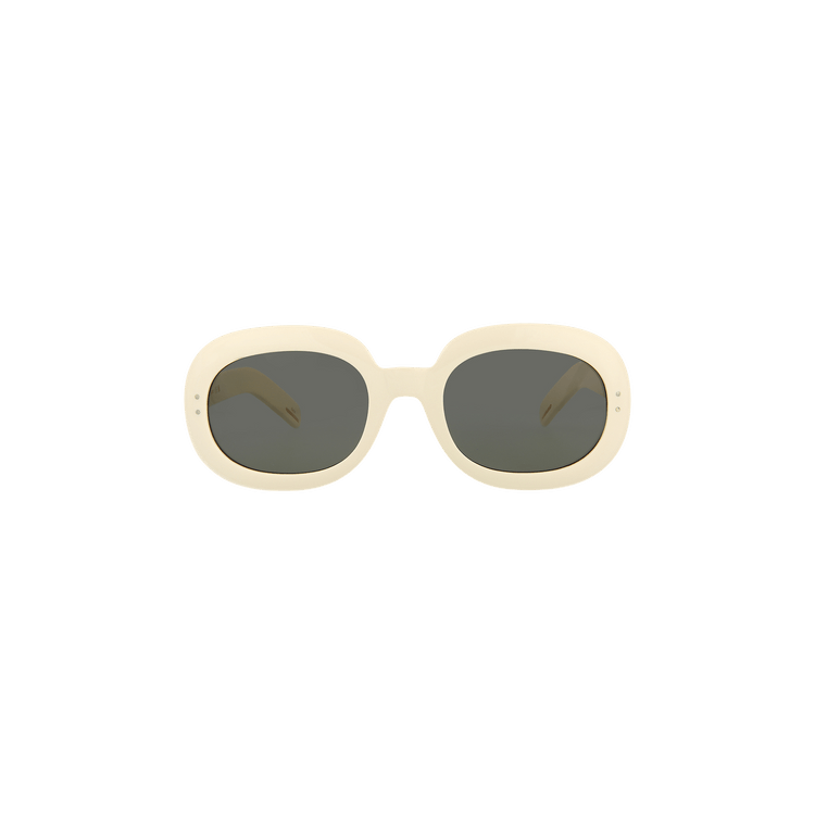 Gucci Oval Sunglasses — White