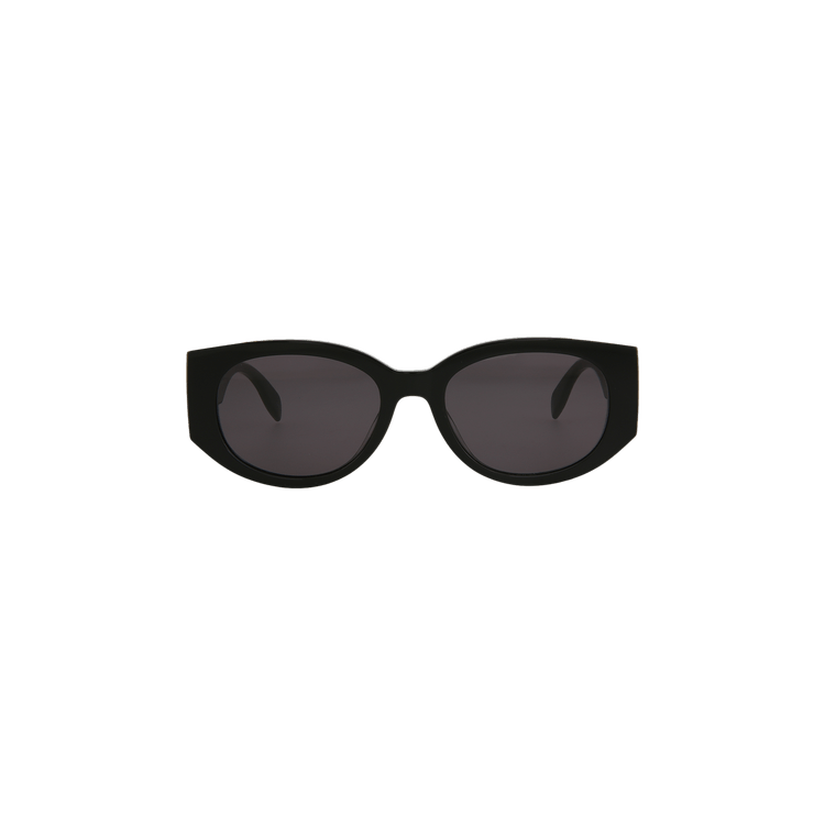 Alexander McQueen Oval Sunglasses — Black