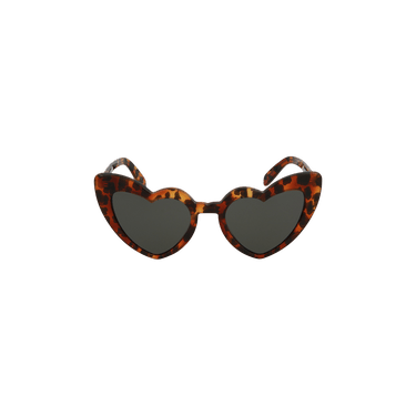 Saint Laurent Heart Sunglasses — Brown