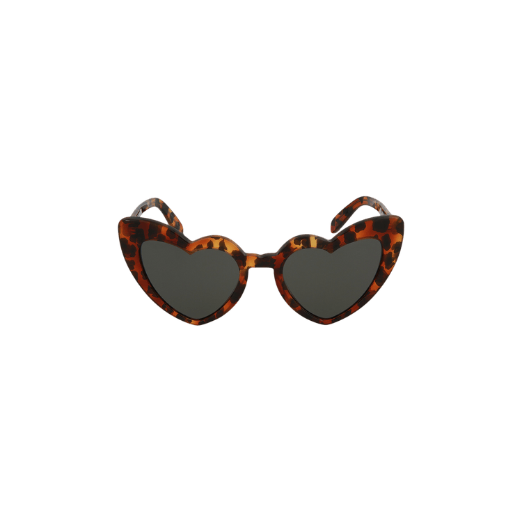 Saint Laurent Heart Sunglasses — Brown