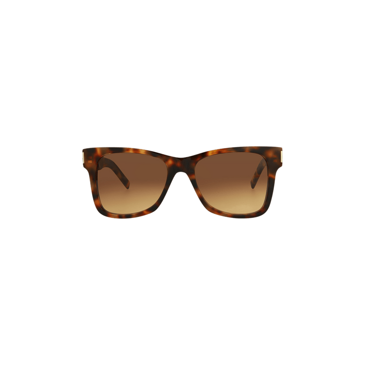 Saint Laurent Rectangular Sunglasses — Brown