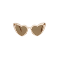 Saint Laurent Heart Sunglasses — Brown