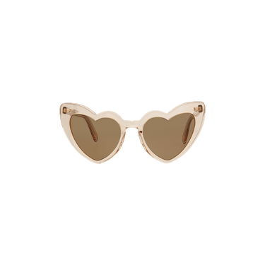 Saint Laurent Heart Sunglasses — Brown