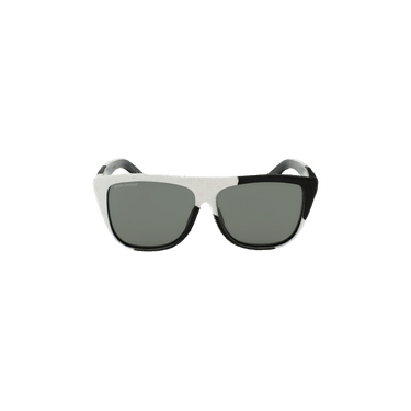 Saint Laurent Bold Square Sunglasses — White