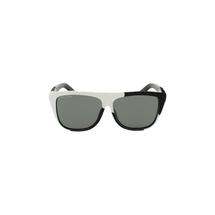 Saint Laurent Bold Square Sunglasses — White