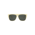 Saint Laurent Square Sunglasses — Cream