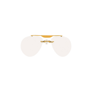 Coperni Clip On Aviator Sunglasses — White
