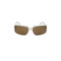 Dries Van Noten Linda Farrow Rectangular Sunglasses — White