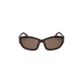 Dries Van Noten x Linda Farrow Rectangle Sunglasses — Brown