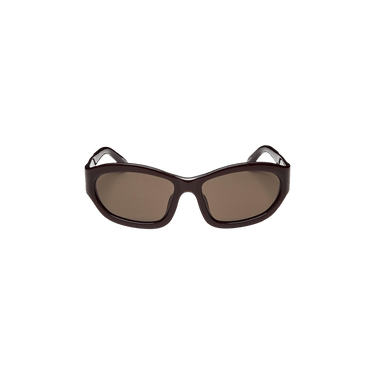 Dries Van Noten x Linda Farrow Rectangle Sunglasses — Brown