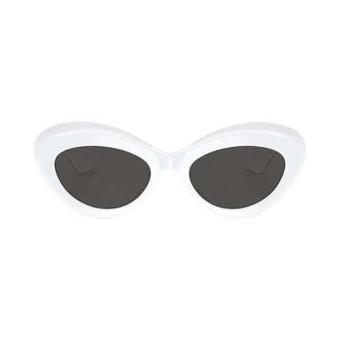 Khaite Oval Cateye Sunglasses — White