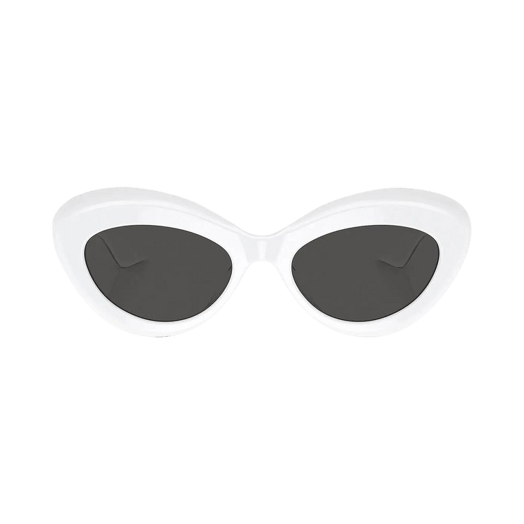 Khaite Oval Cateye Sunglasses — White
