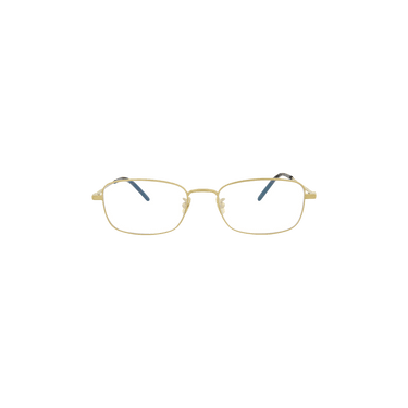 Saint Laurent Rectangular Frame Sunglasses — Gold