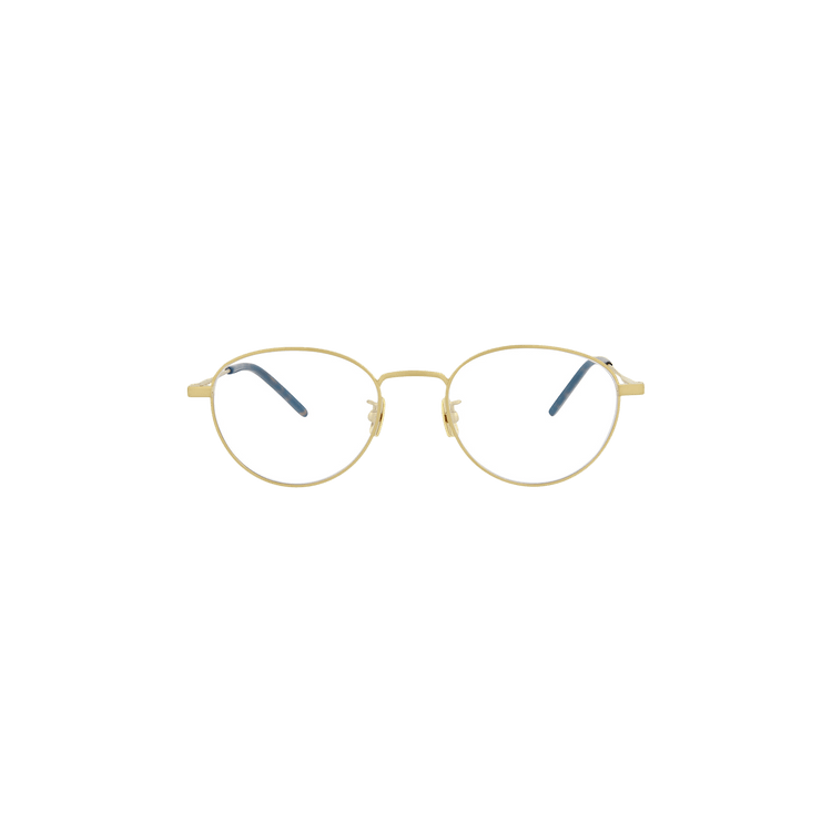 Saint Laurent Round Frame Sunglasses — Gold