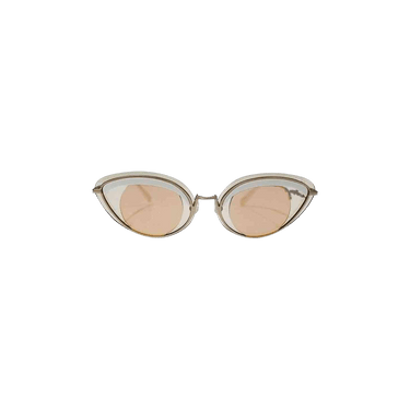 Kenzo Cat Eye Wire Sunglasses — White