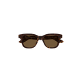 Alexander McQueen Round Sunglasses — Brown